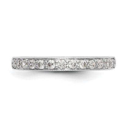 14k White Gold 1/3 carat Lab Grown Diamond VS/SI+ G+ Complete Wedding Band