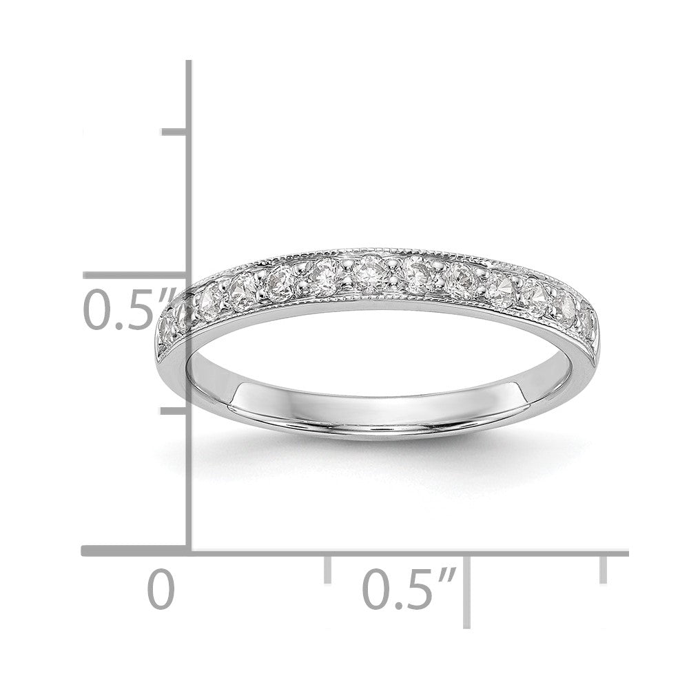 14k White Gold 1/3 carat Lab Grown Diamond VS/SI+ G+ Complete Wedding Band