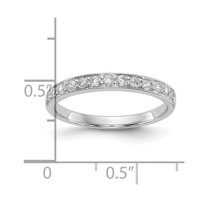14k White Gold 1/3 carat Lab Grown Diamond VS/SI+ G+ Complete Wedding Band