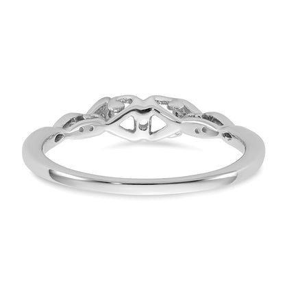 14K White Gold Peg Set .03 carat Diamond Semi-mount Engagement Ring
