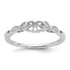 14K White Gold Peg Set .03 carat Diamond Semi-mount Engagement Ring