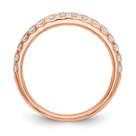 True Origin 14K Rose Gold 1/2 carat Lab Grown Diamond VS+ F+ Complete Wedding Band