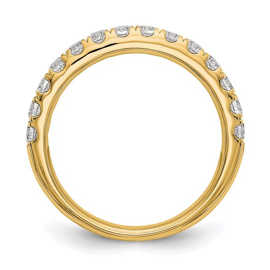 True Origin 14K Yellow Gold 3/4 carat Lab Grown Diamond VS+ F+ Complete Wedding Band