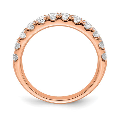 True Origin 14K Rose Gold 7/8 carat Lab Grown Diamond VS+ F+ Complete Wedding Band