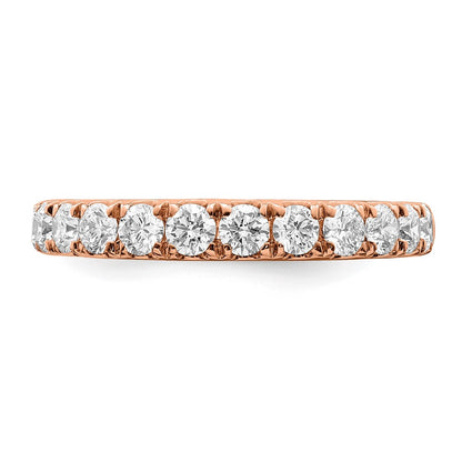 True Origin 14K Rose Gold 7/8 carat Lab Grown Diamond VS+ F+ Complete Wedding Band