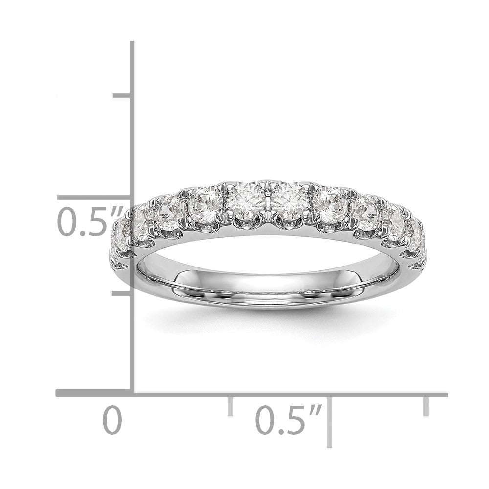 14k White Gold 7/8 carat Lab Grown Diamond VS/SI+ G+ Complete Wedding Band