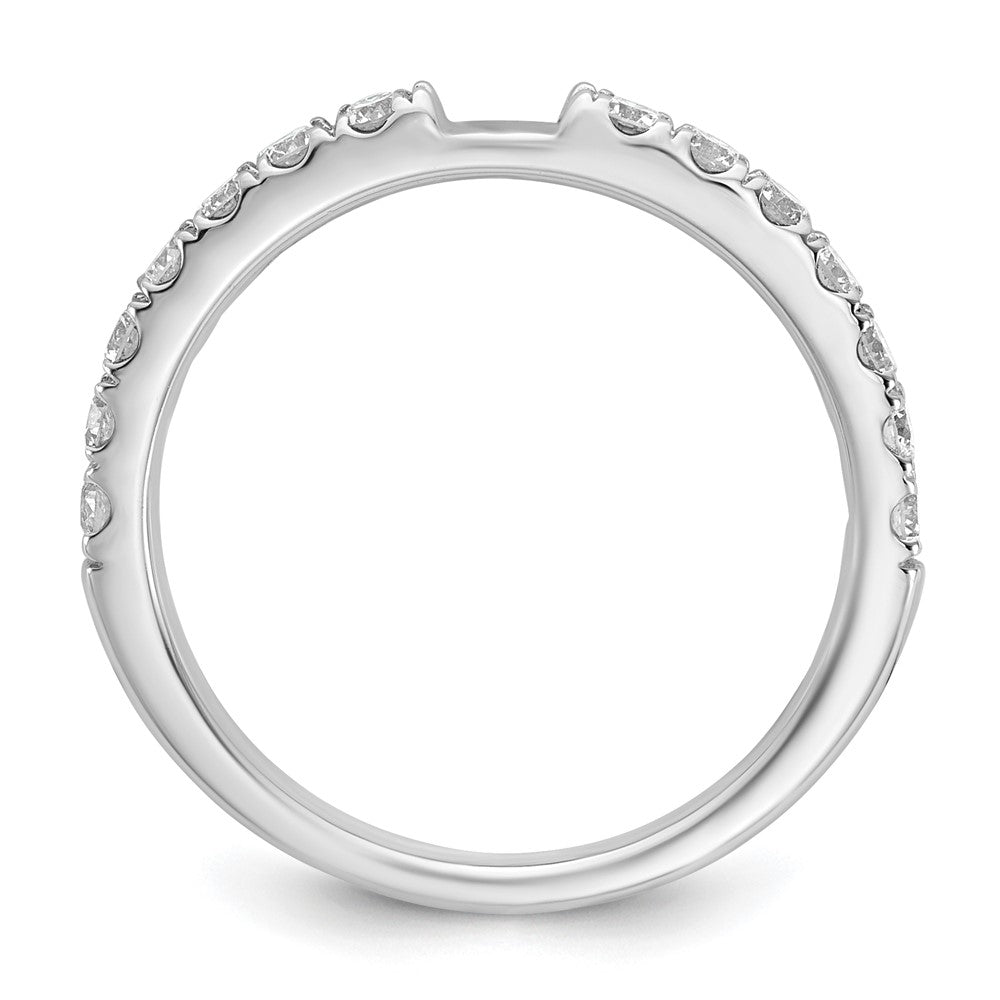 True Origin 14K White Gold 1/2 carat Lab Grown Diamond VS  D E F  Semi Mount Peg Set Ring