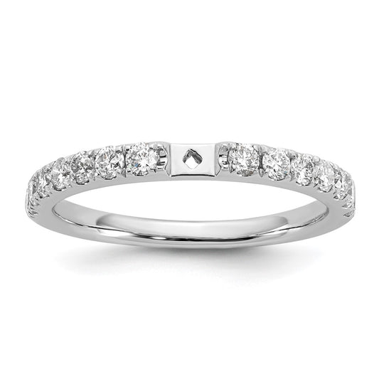 14K White Gold Peg Set 1/2 carat Diamond Semi-mount Engagement Ring