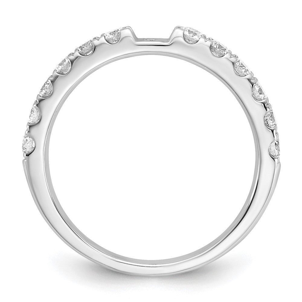 14K White Gold Peg Set 5/8 carat Diamond Semi-mount Engagement Ring