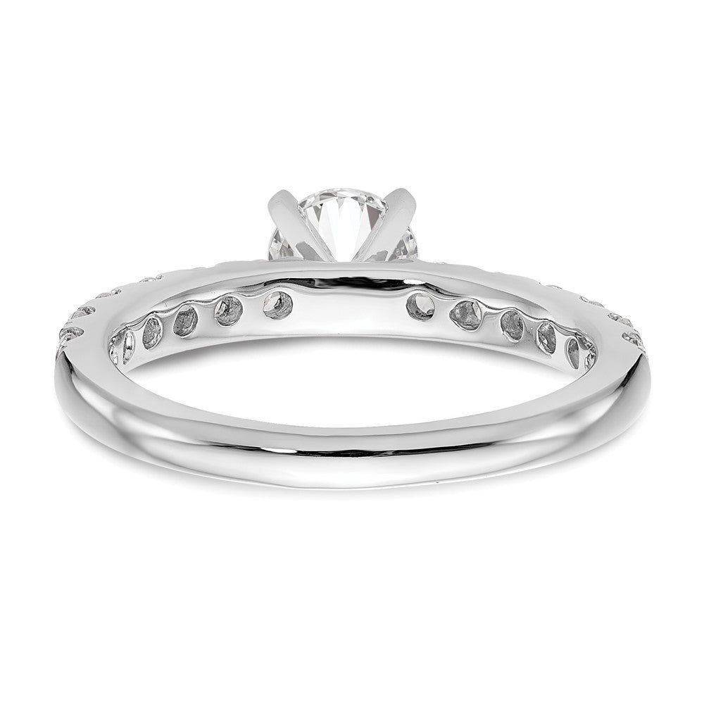 True Origin 14K White Gold 5/8 carat Lab Grown Diamond VS+ F+ Semi-Mount Peg Set Engagement Ring