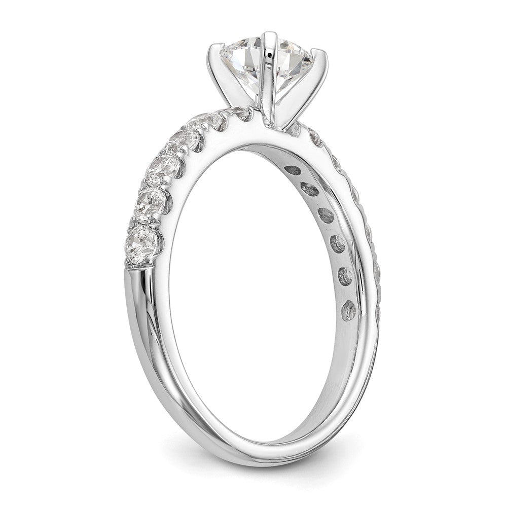 14K White Gold Peg Set 5/8 carat Diamond Semi-mount Engagement Ring