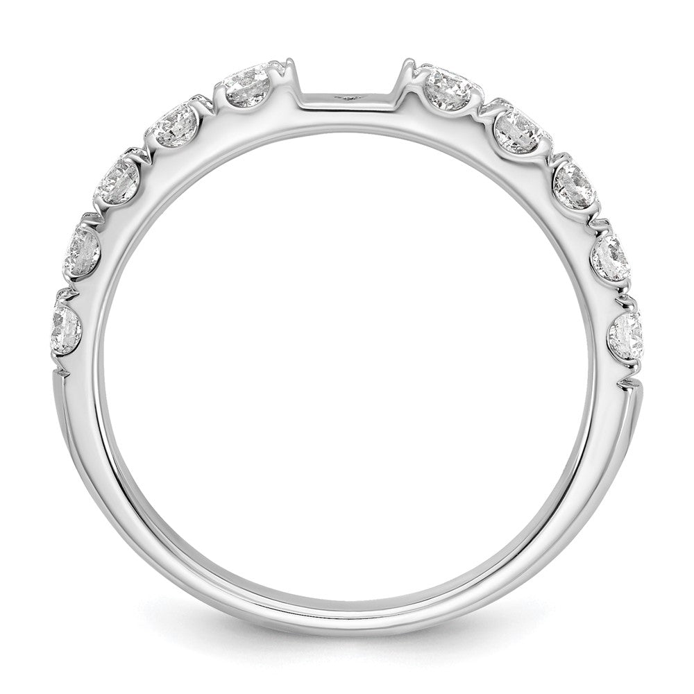 14K White Gold Peg Set 3/4 carat Diamond Semi-mount Engagement Ring
