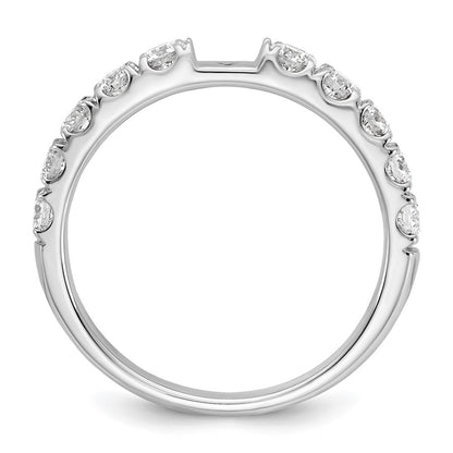 14K White Gold Peg Set 3/4 carat Diamond Semi-mount Engagement Ring