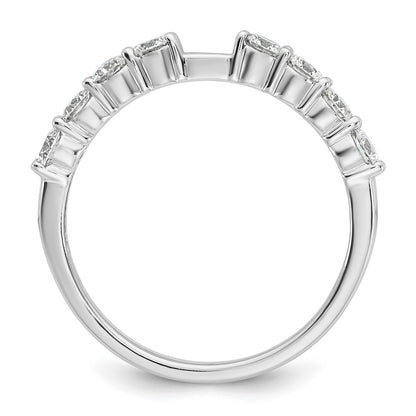 14K White Gold Peg Set 3/4 carat Diamond Semi-mount Engagement Ring