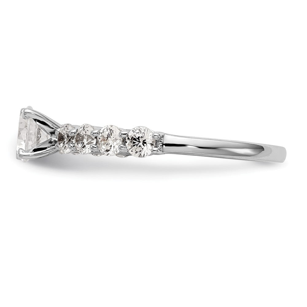 14K White Gold Peg Set 3/4 carat Diamond Semi-mount Engagement Ring