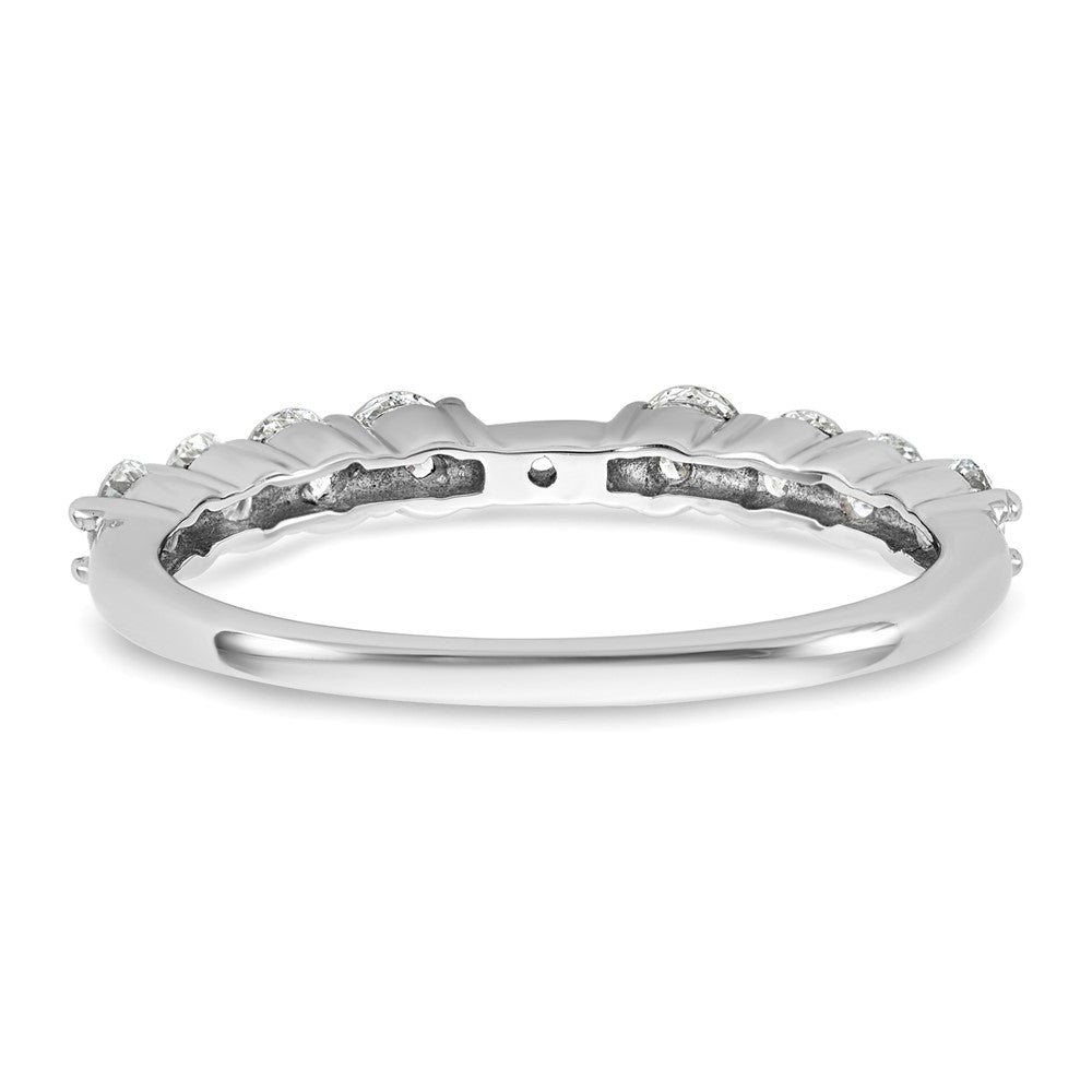 14K White Gold Peg Set 3/4 carat Diamond Semi-mount Engagement Ring