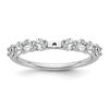 14K White Gold Peg Set 3/4 carat Diamond Semi-mount Engagement Ring