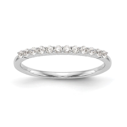 14k White Gold 1/4 carat Diamond Complete Wedding Band