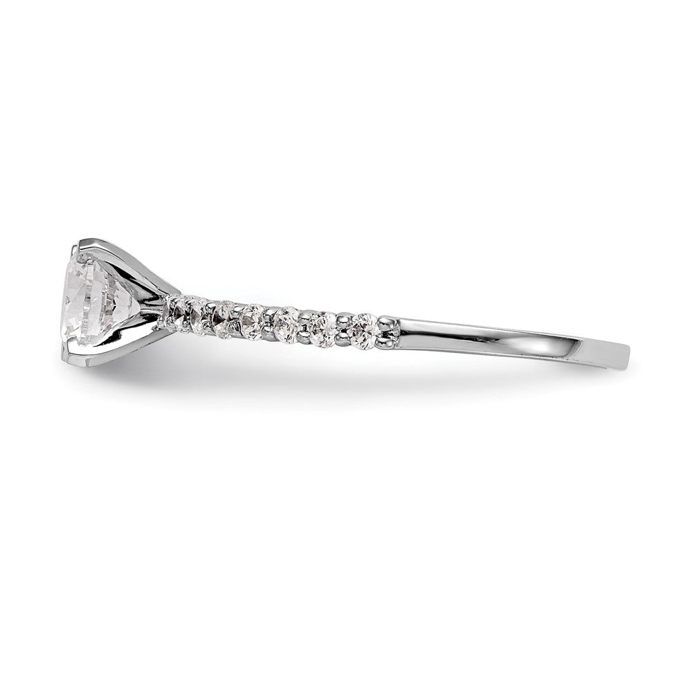 14K White Gold Peg Set 1/5 carat Diamond Semi-mount Engagement Ring
