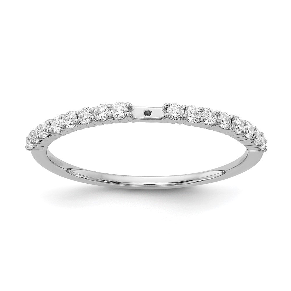 14K White Gold Peg Set 1/4 carat Diamond Semi-mount Engagement Ring