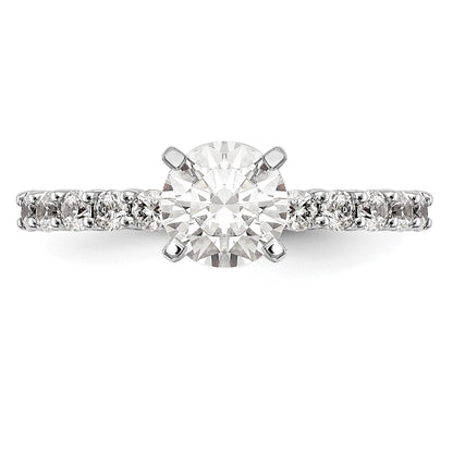 14k White Gold 3/8 carat Lab Grown Diamond VS/SI+ G+ Semi Mount Peg Set Engagement Ring