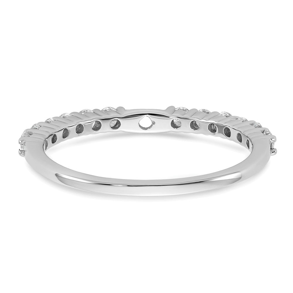 14K White Gold Peg Set 3/8 carat Diamond Semi-mount Engagement Ring