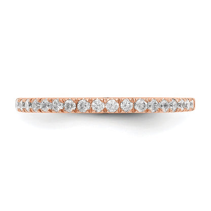 True Origin 14K Rose Gold 3/8 carat Lab Grown Diamond VS+ F+ Complete Wedding Band