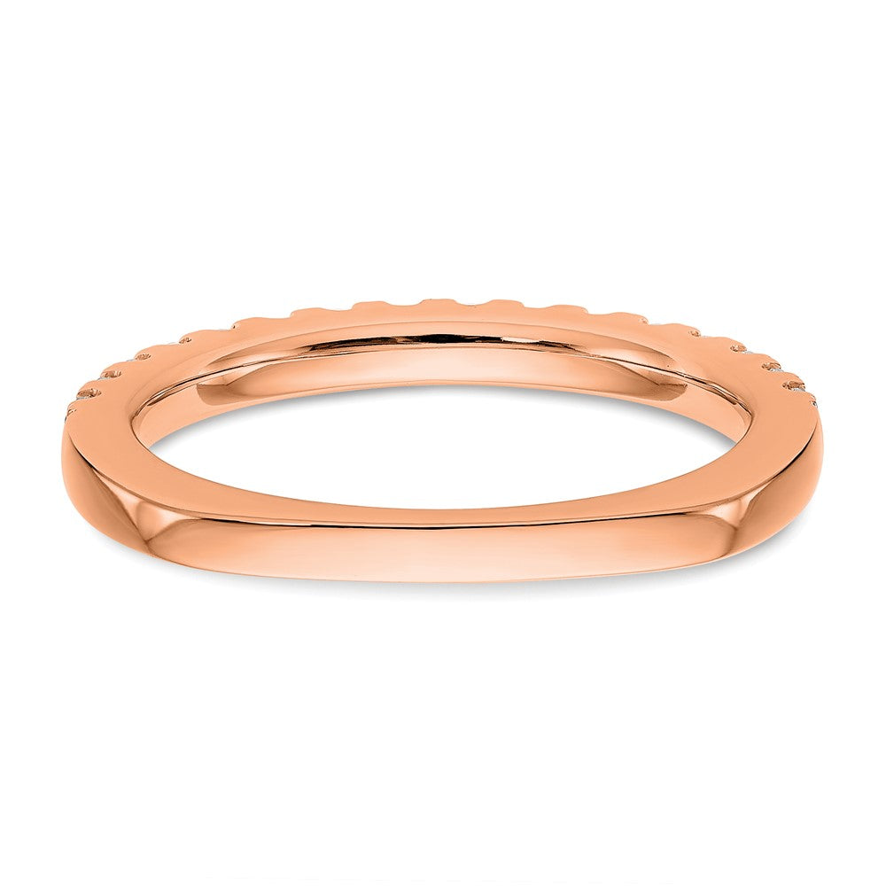True Origin 14K Rose Gold 3/8 carat Lab Grown Diamond VS+ F+ Complete Wedding Band