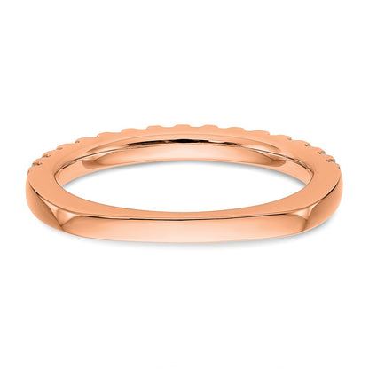 True Origin 14K Rose Gold 3/8 carat Lab Grown Diamond VS+ F+ Complete Wedding Band