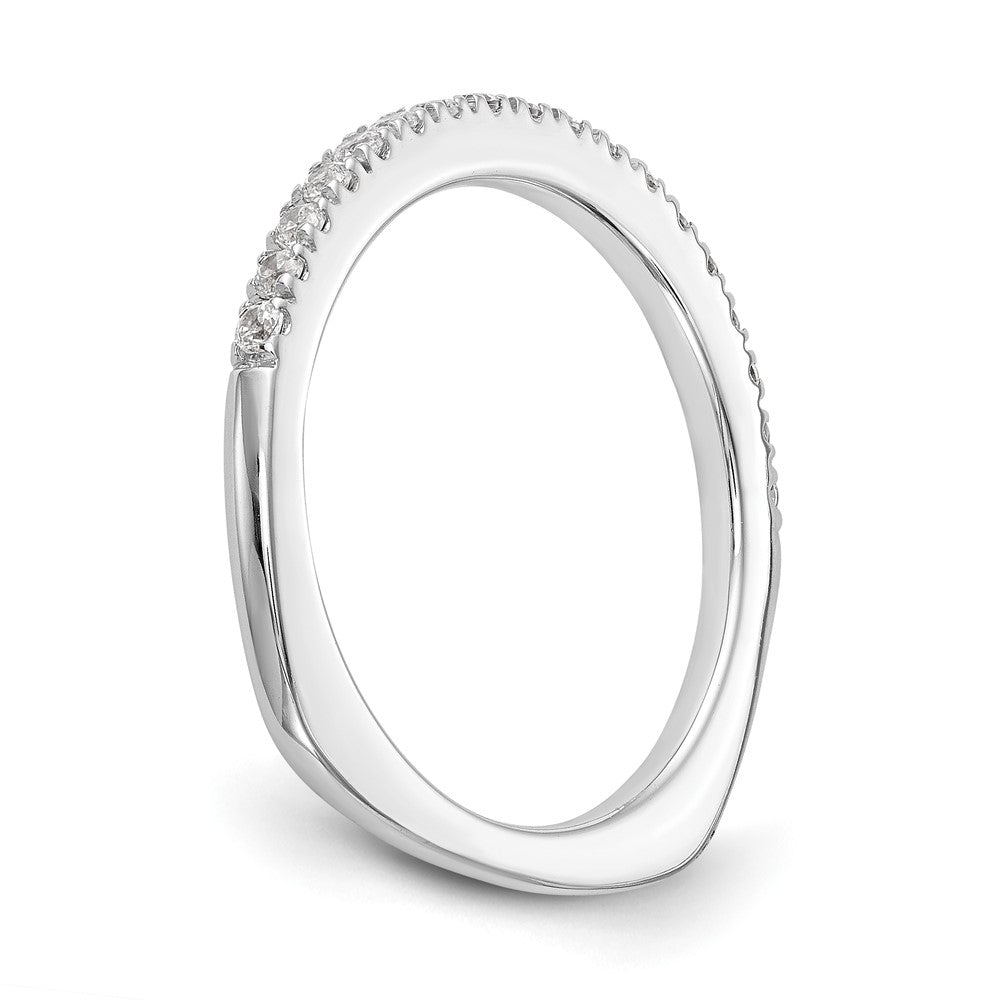 True Origin 14K White Gold 3/8 carat Lab Grown Diamond VS+ F+ Complete Wedding Band