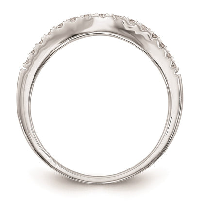 14K White Gold Contoured Wedding Band Mounting