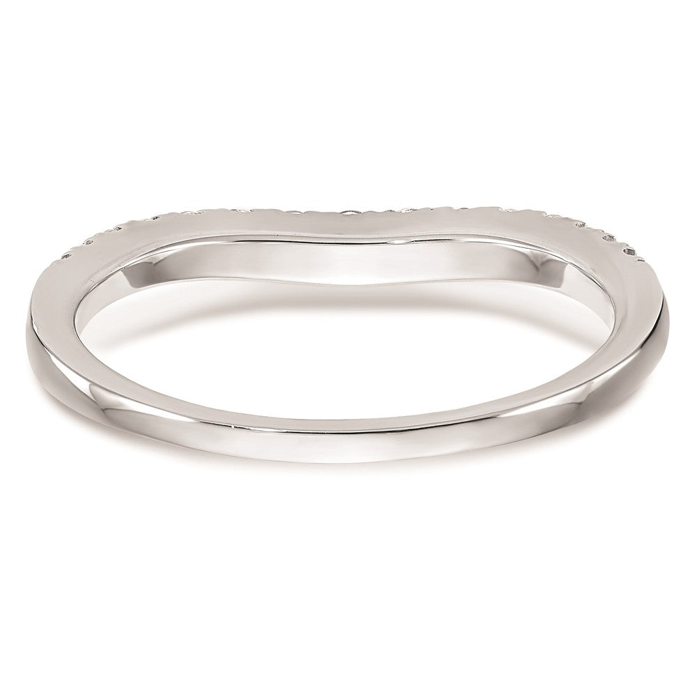 14K White Gold Contoured Wedding Band Mounting