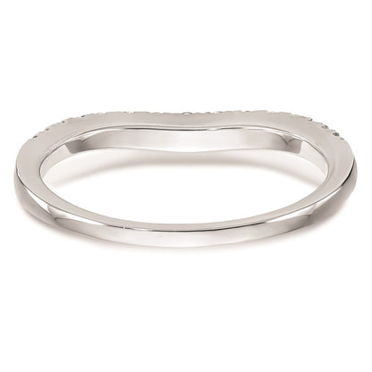 14K White Gold Contoured Wedding Band Mounting