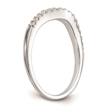 14K White Gold Contoured Wedding Band Mounting