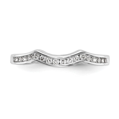 14k White Gold 1/5 carat Lab Grown Diamond VS/SI+ G+ Complete Wedding Band