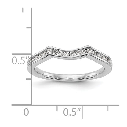 14k White Gold 1/5 carat Lab Grown Diamond VS/SI+ G+ Complete Wedding Band