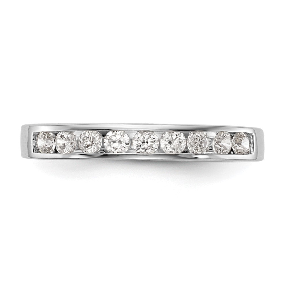 14k White Gold 1/2 carat Lab Grown Diamond VS/SI+ G+ Complete Wedding Band