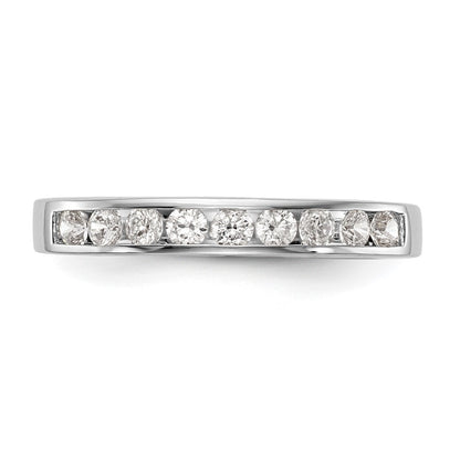 14k White Gold 1/2 carat Lab Grown Diamond VS/SI+ G+ Complete Wedding Band