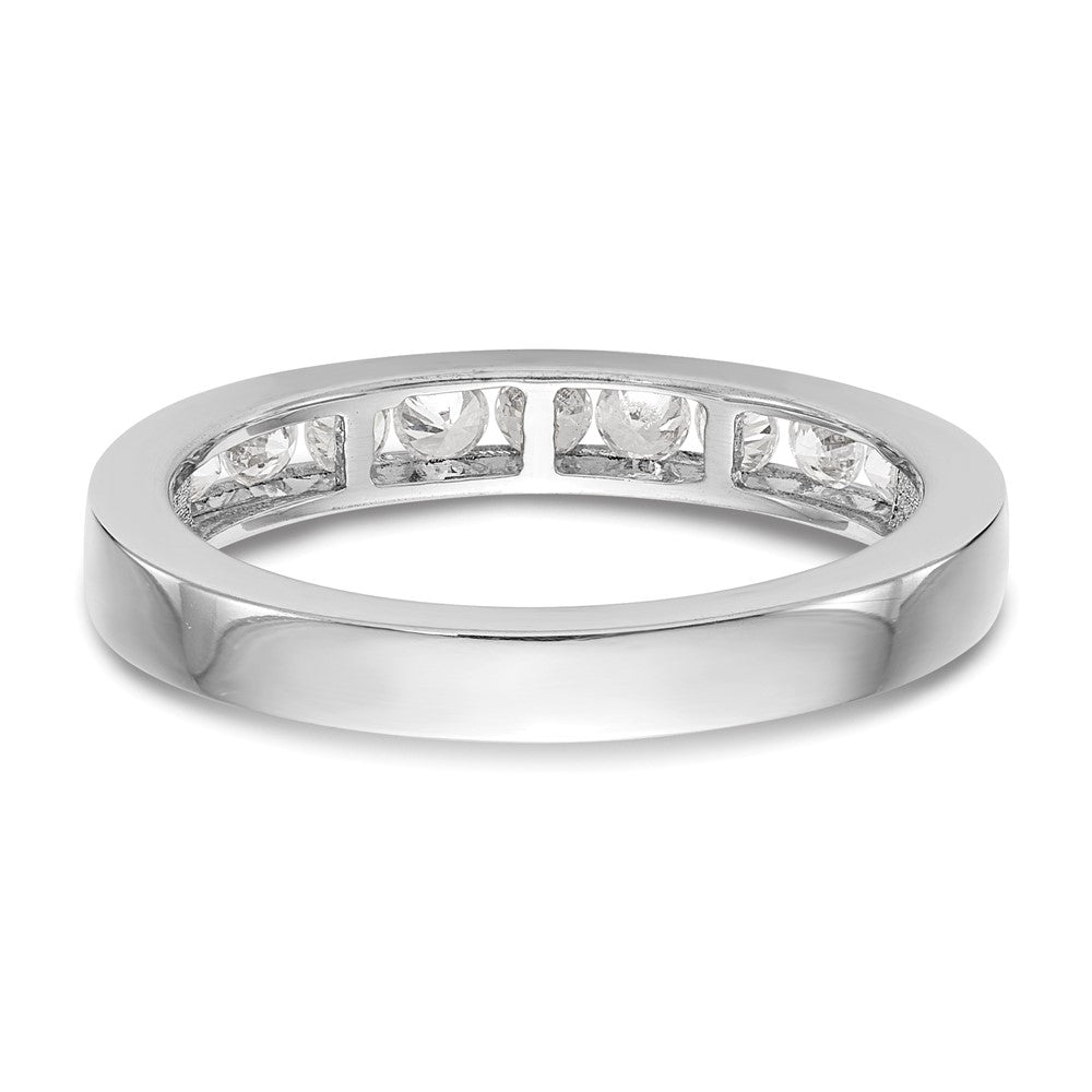 14k White Gold 1/2 carat Lab Grown Diamond VS/SI+ G+ Complete Wedding Band