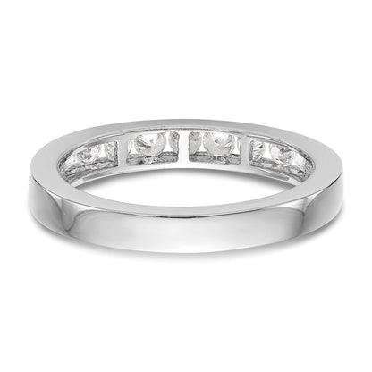 14k White Gold 5/8 carat Lab Grown Diamond VS/SI+ G+ Complete Wedding Band
