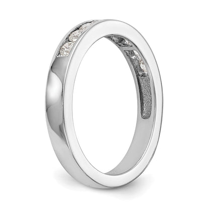 14k White Gold 5/8 carat Lab Grown Diamond VS/SI+ G+ Complete Wedding Band