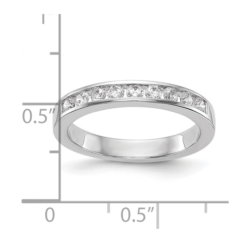 14k White Gold 1/2 carat Lab Grown Diamond VS/SI+ G+ Complete Wedding Band