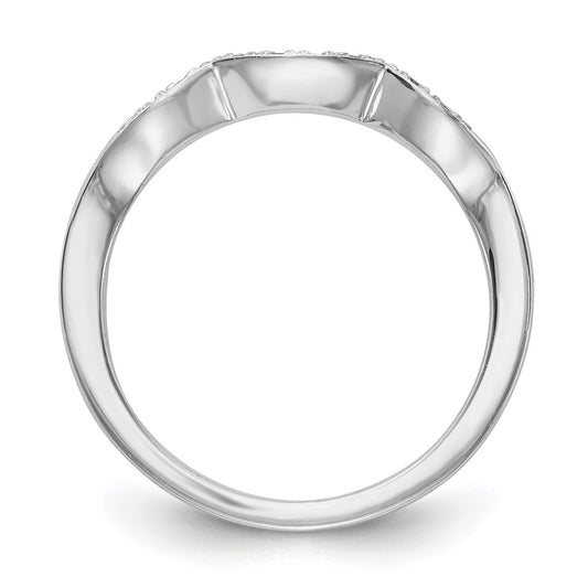 14k White Gold 1/8 carat Lab Grown Diamond VS/SI+ G+ Complete Wedding Band