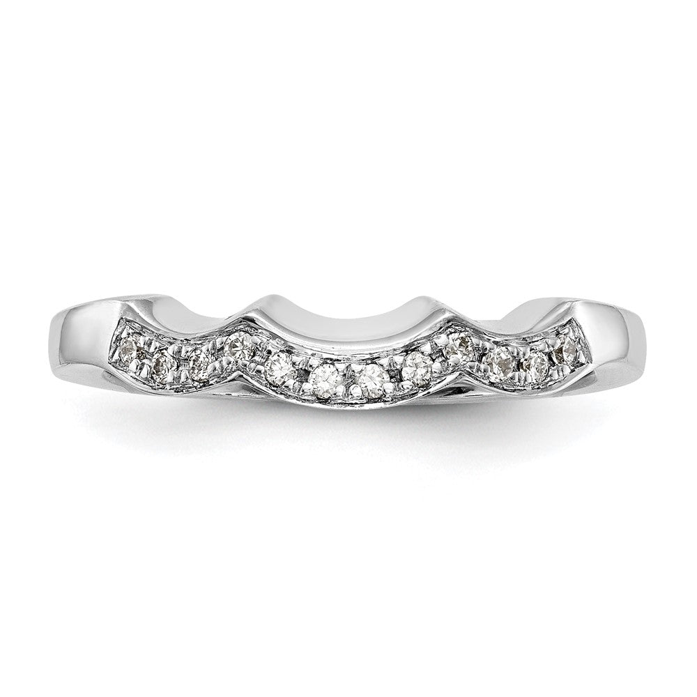 14k White Gold 1/8 carat Lab Grown Diamond VS/SI+ G+ Complete Wedding Band