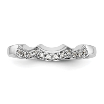 14k White Gold 1/8 carat Lab Grown Diamond VS/SI+ G+ Complete Wedding Band