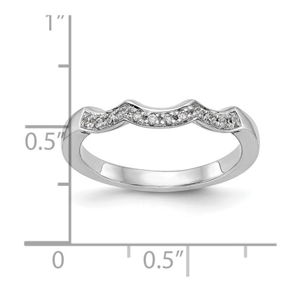 14k White Gold 1/8 carat Lab Grown Diamond VS/SI+ G+ Complete Wedding Band