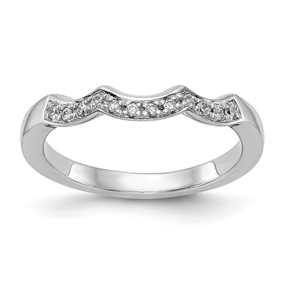 14k White Gold 1/8 carat Lab Grown Diamond VS/SI+ G+ Complete Wedding Band