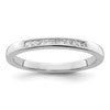 14K White Gold 1/6 carat Princess Diamond Channel-set Complete Wedding Band