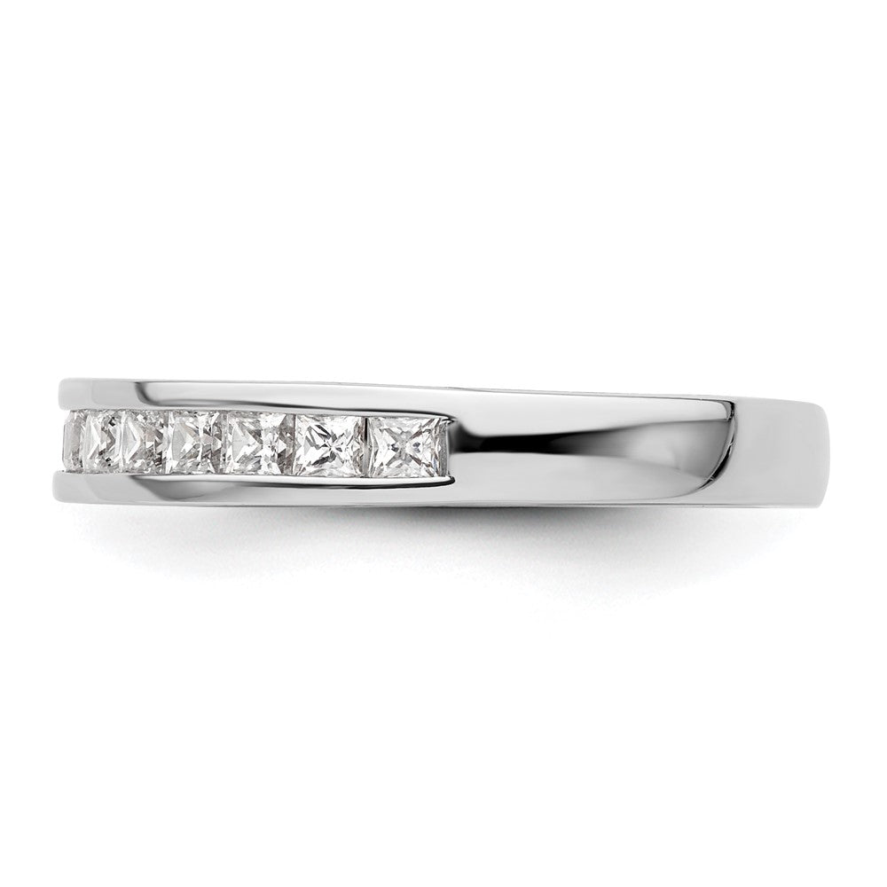 14K White Gold 1/2 carat Princess Diamond Channel-set Complete Wedding Band