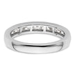 14K White Gold 1/2 carat Princess Diamond Channel-set Complete Wedding Band